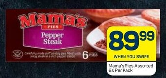 Pick n Pay Mama's Pies assorted 6s per pack offer