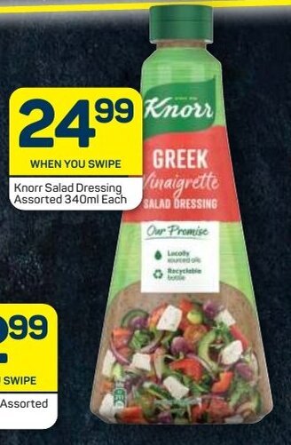 Pick n Pay Knorr Salad Dressing Assorted 340ml offer