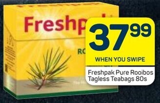 Pick n Pay Freshpak Pure Rooibos Tagless Teabags 80s offer
