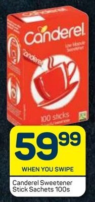 Canderel Sweetener Stick Sachets 100s