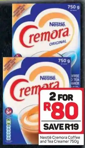 Pick n Pay Nestlé Cremora Coffee and Tea Creamer 2 x 750g offer