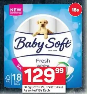 Pick n Pay Baby Soft 2 Ply Toilet Tissue assorted 18s offer