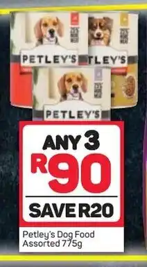Pick n Pay Petley's Dog Food assorted 3 x 775g offer