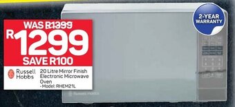 Pick n Pay Russell Hobbs 20 litre Mirror Finish Electronic Microwave Oven offer