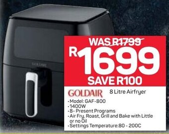 Pick n Pay Goldair 8 litre Airfryer offer