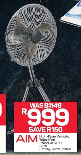 Pick n Pay Aim High 45cm Velocity Tripod Fan offer