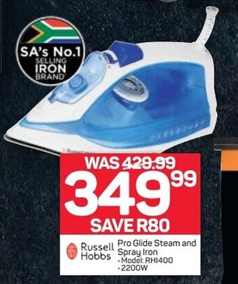 Pick n Pay Russell Hobbs Pro Glide Steam and Spray Iron offer