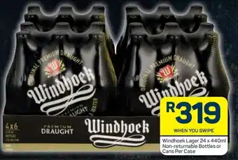 Pick n Pay Windhoek Lager 24 x 440ml cans offer