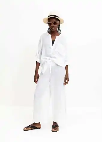 Woolworths Split leg cotton blend pants offer