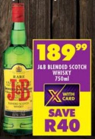 Shoprite Liquor J&B Blended Scotch Whisky 750ml offer