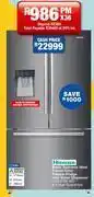 OK Furniture Hisense 536l black stainless steel french door with water dispenser h720fsb-wd offer