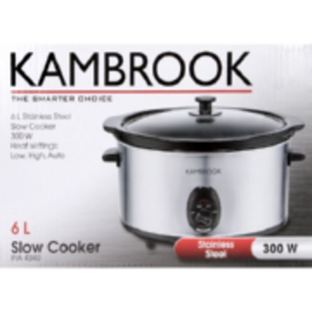 Stainless steel slow cooker 6l offer at Clicks