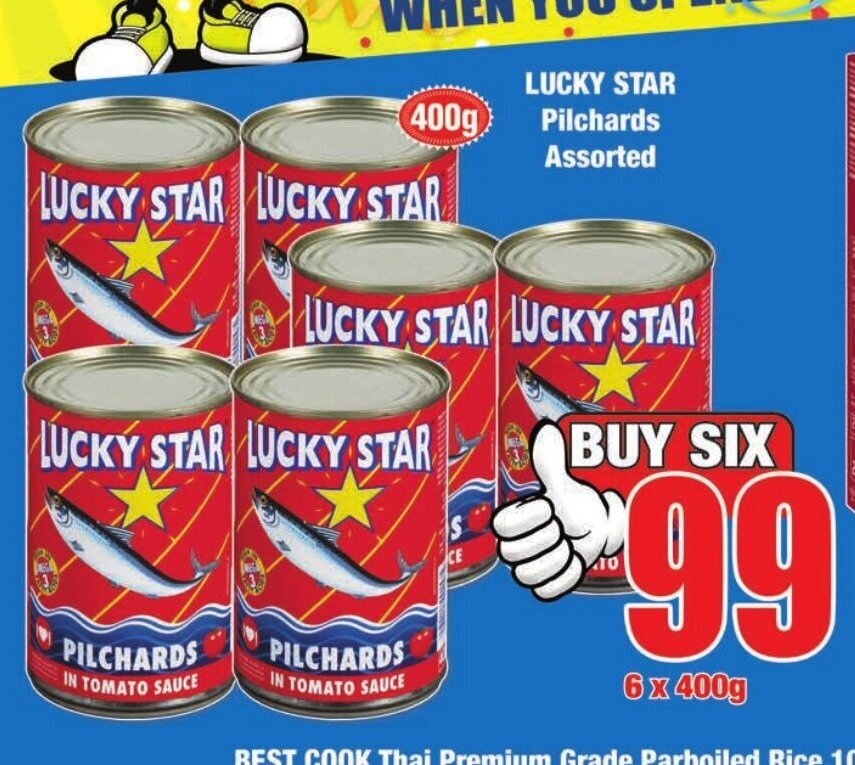 Lucky Star Pilchards Assorted 6x400g offer at Boxer Build