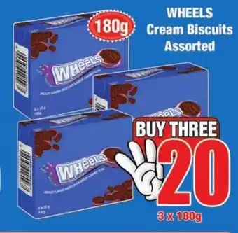 Boxer Build Wheels Cream Biscuits Assorted 3x180g offer