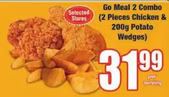 Boxer Build Go Meal 2 Combo (2 Piece Chicken & 200g Potato Wedges) offer