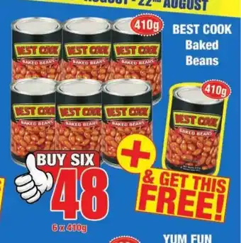 Boxer Build Best Cook Baked Beans 6 x 410g offer