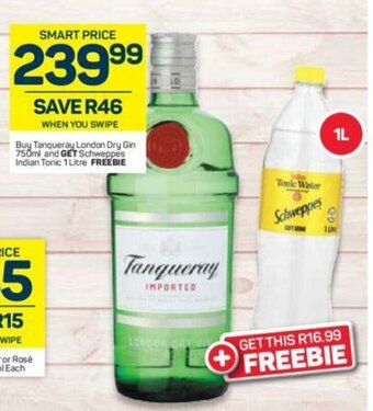 Pick n Pay Liquor Tanqueray London Dry Gin 750ml offer