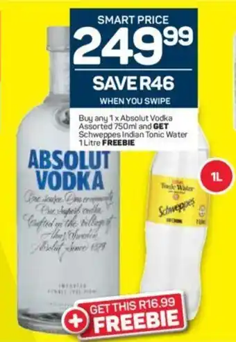 Pick n Pay Liquor Absolut Vodka Assorted 750ml offer