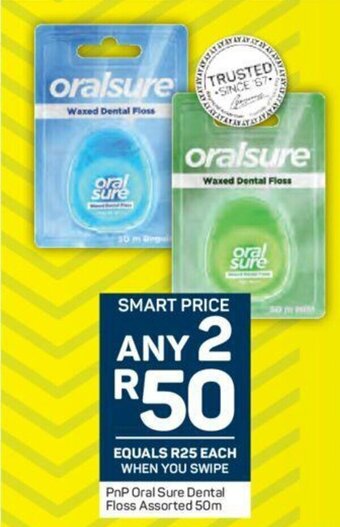 Pick n Pay PnP Oral Sure Dental Floss Assorted 50m offer