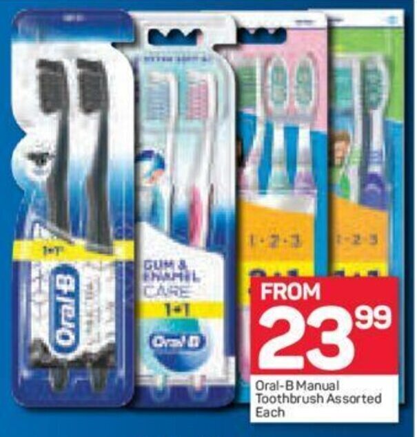 Oral B Manual Toothbrush Assorted each offer at Pick n Pay