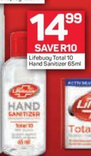 Pick n Pay Lifebouy Total 10 hand Sanitizer 65ml offer
