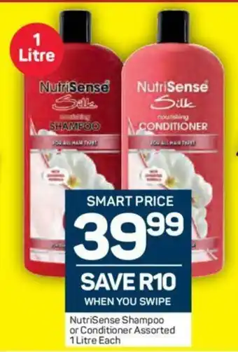 Nutrisense Shampoo or Conditioner Assorted 1Litre each