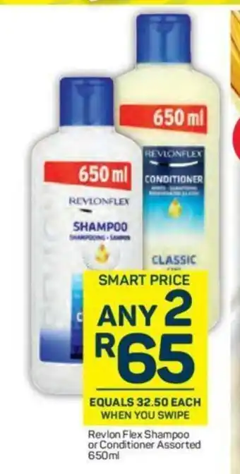 Pick n Pay Revlon Flex Shampoo or Conditioner Assorted 650ml offer