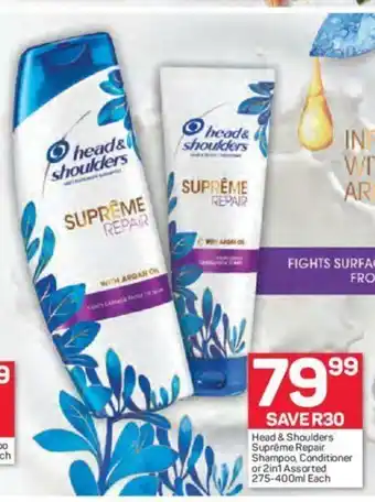 Pick n Pay Head & Shoulders Supreme Repair Shampoo, Conditioner or 2in1 Assorted 275-400ml each offer
