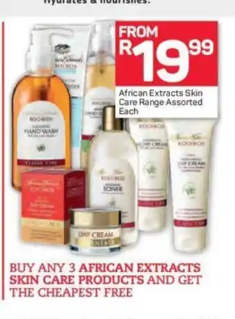 Pick n Pay African Extracts Skin Care Range Assorted each offer