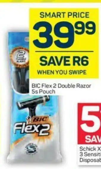 Pick n Pay BIC Flex 2 Double Razor 5s Pouch offer