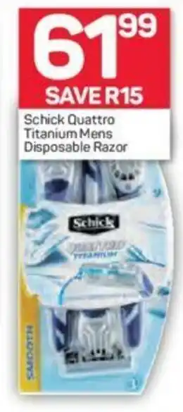 Pick n Pay Schick Quattro Titanium Mens Disposable Razor offer
