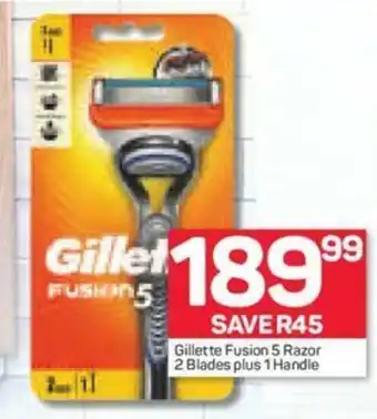 Pick n Pay Gillette Fusion 5 Razor 2 Blades Plus 1 Handle offer
