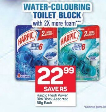Pick n Pay Harpic Fresh Power Rim Block Assorted 35g each offer