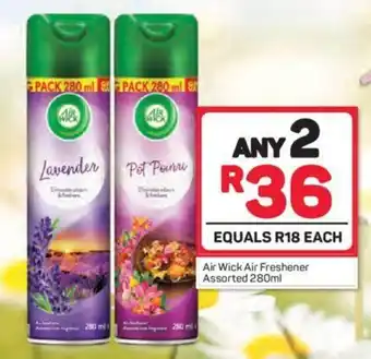 Pick n Pay Air Wick Air Freshener Assorted 280ml offer
