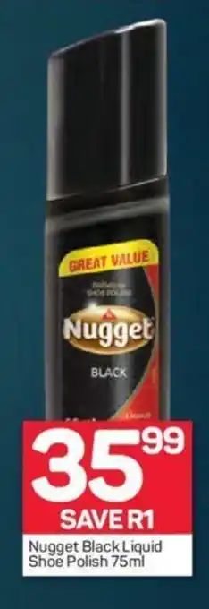 Pick n Pay Nugget Black Liquid Shoe Polish 75ml offer