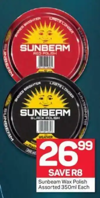 Pick n Pay Sunbeam Wax Polish Assorted 350ml each offer
