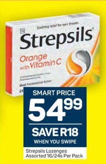 Pick n Pay Strepsils Lozenges Assorted 16/24s per pack offer