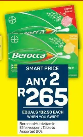 Pick n Pay Berocca Multivitamin Effervescent Tablets Assorted 20s offer
