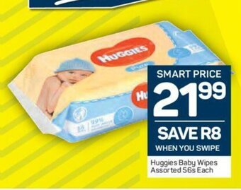 Pick n Pay Huggies Baby Wipes Assorted 56s each offer