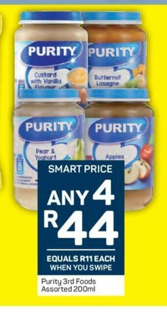 Pick n Pay Purity 3rd Foods Assorted 200ml offer
