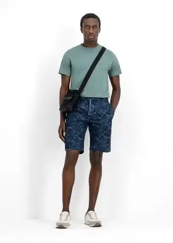 Woolworths Blue leaf print longer lengths cotton shorts offer