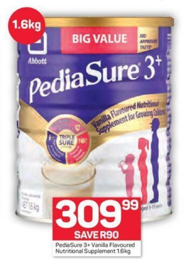 PediaSure 3+ Vanilla Flavoured Nutritional Supplement 1.6kg offer at