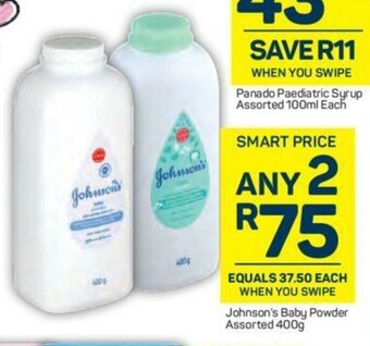 Pick n Pay Johnson's Baby Powder Assorted 400g offer