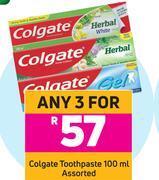 Game Colgate toothpaste assorted-for 3 x 100ml offer