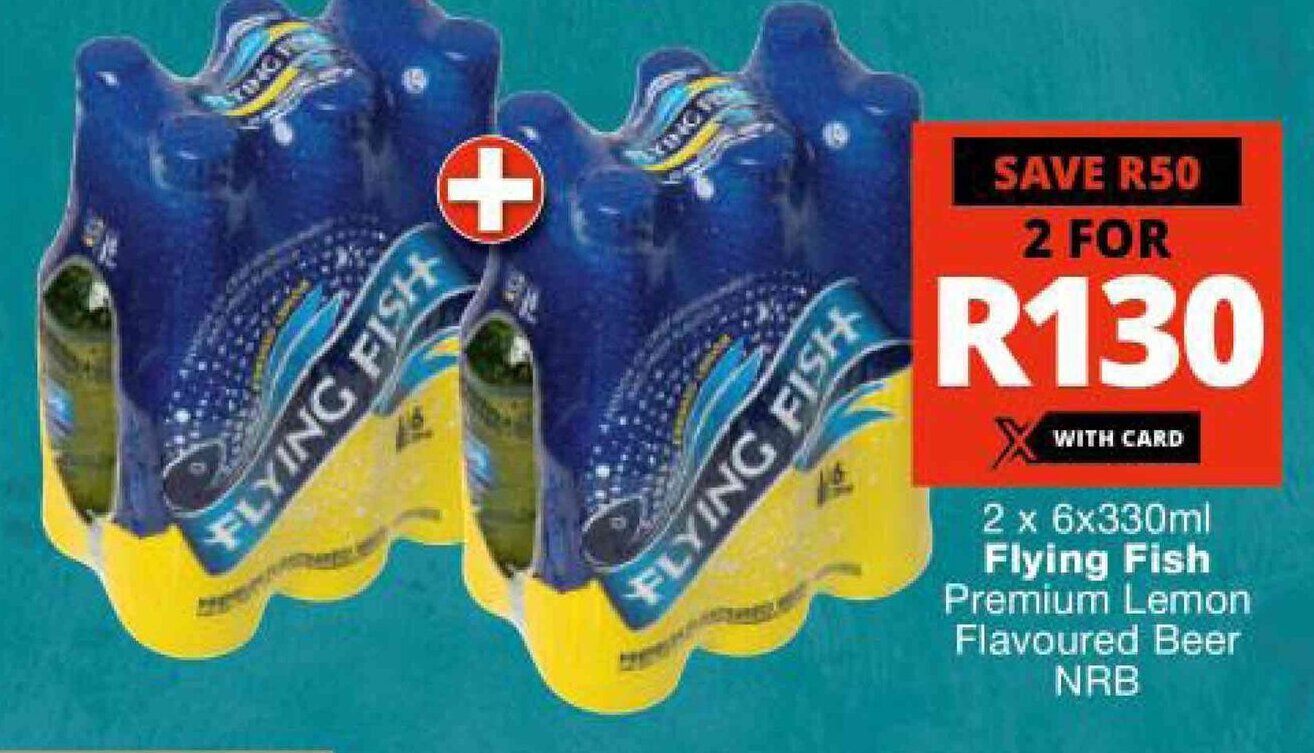 Flying Fish Premium Lemon Flavoured Beer NRB 2x6x330ml offer at