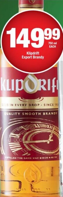 Klipdrift Export Brandy
