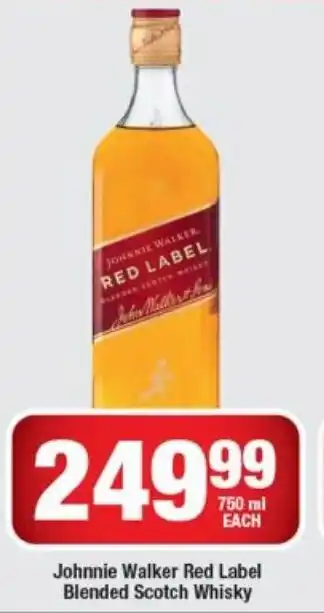OK Liquor Johnnie Walker Red Label Blended Scotch Whisky offer