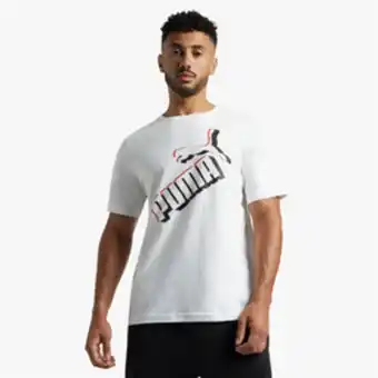 Totalsports Men's puma essential big logo white tee offer