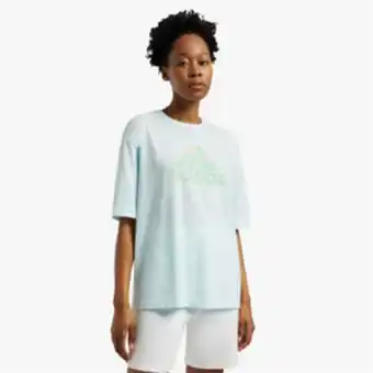 Totalsports Women's adidas twotone oversized blue tee offer