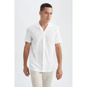Zando Defacto resort short sleeve shirt neck white offer